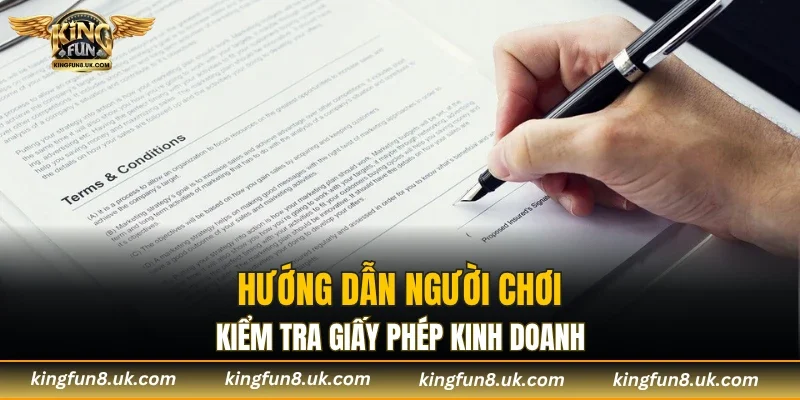 Hướng dẫn người chơi kiểm tra giấy phép kinh doanh