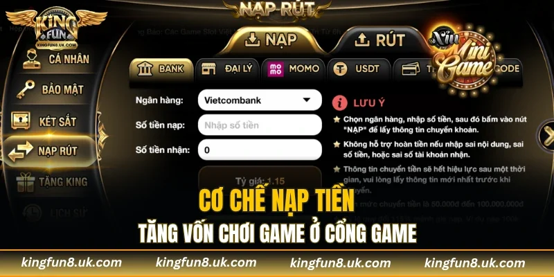 Quy trình nạp vốn chuẩn chỉnh trong 4 bước